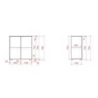 CASTLE COMMODE 2DOORS MELAMINE SONOMA STONE E1 EU