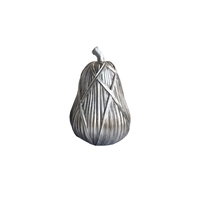 TRICOT POIRE DECO PEAR POLYRESIN SILVER 11,5x11,5x