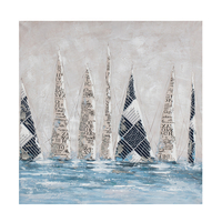 SAILING 2 DECO PAINTING CANVAS MULTICOLOR BLACK 82