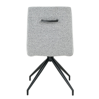 ARM CHAIR FABRIC GREY LIGHT METAL BLACK MAT E1 PRC