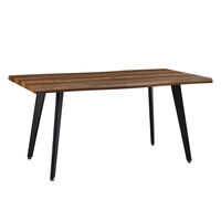 GROOVES TABLE MDF WITH PAPER VENEER WALNUT METAL BLACK PRC