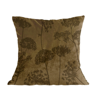 PEONY DECOR CUSHION VELVET HONEY BROWN 45x45cm PRC