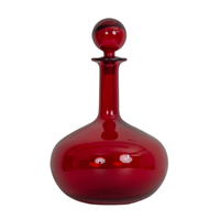 GABHAIL BOTILIA WITH LID GLASS ORANGE 27x27xH33cm