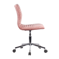PEPPA CHAIR DESK FABRIC DUSTY PINK METAL 44x56,5xH92cm E1 PRC