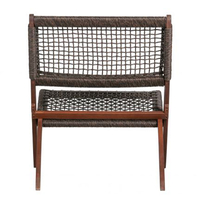 MESH CHAIR FOLDING HIGH DENSITY POLYETHYLENE BROWN ANTIQUE WALNUT 78x60xH72,5cm VN