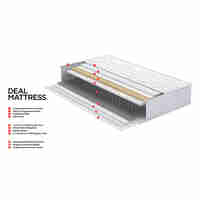 DEAL MATTRESS 90x200cm FABRIC WHITE FOAM TR