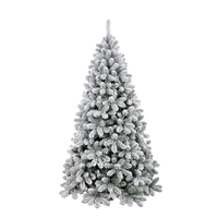 XMAS SNOWY SNOWY TREE PVC GREEN WHITE D132xH210cm
