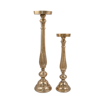 IONAS CANDLE HOLDER ALUMINIUM GOLD D18xH74cm IN
