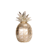 ANANNIA DECO PINEAPPLE POLYRESIN SILVER D13,5xH24c