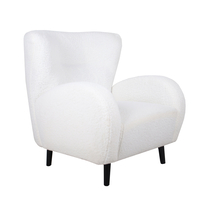 ONE & ONLY ARMCHAIR FABRIC WHITE WOOD BLACK E1 PRC