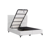 BRICK BED WITH STORAGE (FOR MATTRESS 160x200cm) FABRIC OFF WHITE 16-450 E1 TR