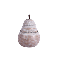 ULMUS DECO PEAR POLYRESIN NATURAL WHITE 16,5x16xH2
