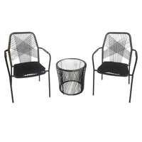 BREEZE CHAIR PE WOVEN NATURAL BLACK 59x61,5xH89cm PRC