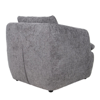 SQUARE ARMCHAIR FABRIC GREY DARK PRC