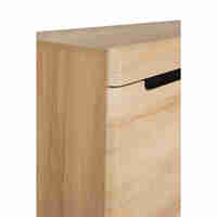 GRIF SIDEBOARD CHIPBOARD WITH MELAMINE NATURAL BLACK BLACK 160x40xH83cm E1 PRC