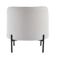 CESTA ARMCHAIR FABRIC CREAM METAL BLACK PRC