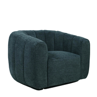 ASCOT ARMCHAIR SWIVEL FABRIC WATER GREEN METAL PRC