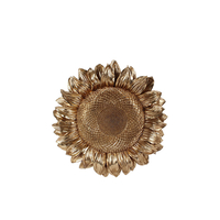 SUNFLOWER DECO WALL POLYRESIN GOLD 40x40xH7cm PRC