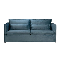 ONE ONLY SOFA 3SEAT REMOVABLE COVER EASY CLEAN FABRIC BLUE LIGHT DARK E1 EU