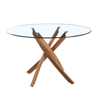 ETERNO TABLE TEMPERED GLASS TRANSPARENT TEMPERED GLASS NATURAL 120x120x75 PRC