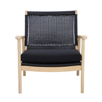 SALSA ARMCHAIR FABRIC BLACK 74,5x73xH75,8cm VN