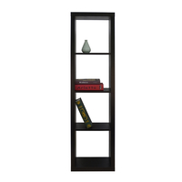 KIVOS 41,6 BOOKCASE HONEYCOMB BLACK 41,6x29,5xH147,5cm E1 PRC
