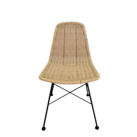 DENMARK CHAIR PE WOVEN NATURAL BLACK 44x57xH81cm PRC