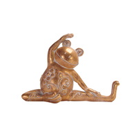 YOGA FROG 1 DECO FROG POLYRESIN GOLD 25,8x11,6xH18