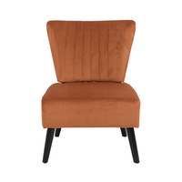 CULT ARMCHAIR FABRIC RUST RED WOOD RUBBERWOOD BLACK E1 PRC