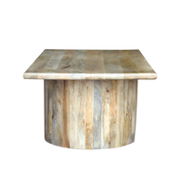 SPIRAL COFFEE TABLE WOOD MANGO NATURAL 130x70xH45c