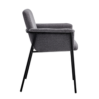 JAPO CHAIR FABRIC GREY METAL BLACK E1 PRC