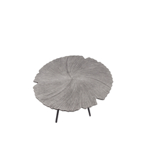 LEAF 60 SIDE TABLE METAL NICKEL BLACK 60x60xH41cm IN