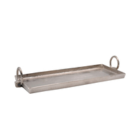 ANGOLO TRAY ALUMINIUM SILVER 50x19xH3cm IN