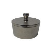 BOITE BOX WITH LID ALUMINIUM SILVER 14x14xH10cm IN