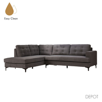 AMSTERDAM SOFA CORNER LEFT EASY CLEAN FABRIC GREY E1 EU