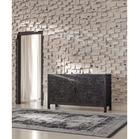 MEANDRA CARPET FABRIC BLACK GREY DARK 200x300xH1cm