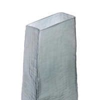 MEISSEL VASE GLASS GREY 15x9xH40cm PRC