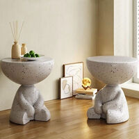 BEAR SIDE TABLE MgO TERRAZZO 38x38xH43cm PRC