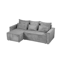 SAY SOFA BED REVERSABLE EASY CLEAN FABRIC GREY LIGHT E1 EU