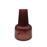 ZEME VASE GLASS BORDEAUX D18xH27,5cm PRC