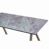 CALIPER TABLE CERAMIC CAPPUCCINO WITH MARBLE PATTERN METAL CAPPUCCINO PRC