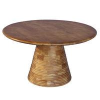 SAVOA COFFEE TABLE WOOD ACACIA WALNUT 80x80xH45cm IN