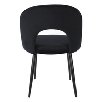 KIM CHAIR FABRIC BLACK METAL BLACK E1 PRC