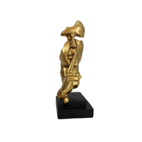 SILENT GOLD DECO SET 2PCS POLYRESIN GOLD BLACK 28,