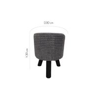 PIXEL STOOL FABRIC GREY WOOD BLACK E1 PRC