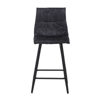 LINEA STOOL BAR FABRIC ANTRACITE METAL BLACK E1 PRC