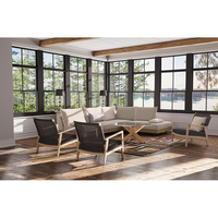 GEO CARPET LEATHER WOOL BROWN BEIGE 170x240cm IN