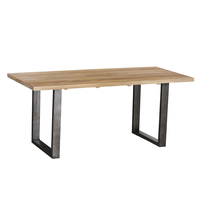 CRAFT 180 TABLE WOOD MANGO NATURAL METAL IN