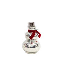 XMAS JUNIPER SNOWMAN GLASS SILVER D14xH26cm IN