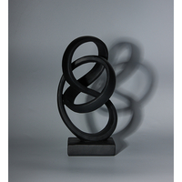 INFINITE ROUTES DECO POLYRESIN BLACK D13,5xH25cm P